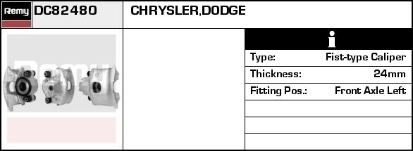 DELCO REMY Тормозной суппорт DC82484